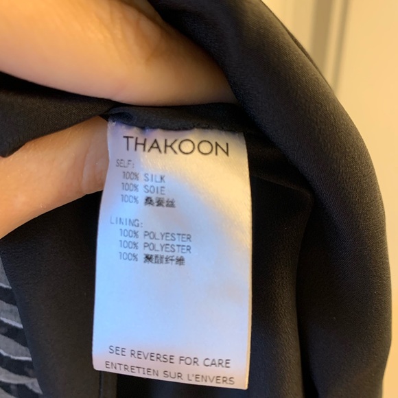 Thakoon maxi skirt black and white silk NEW - Picture 4 of 5